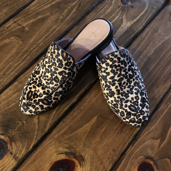 caslon leopard mules